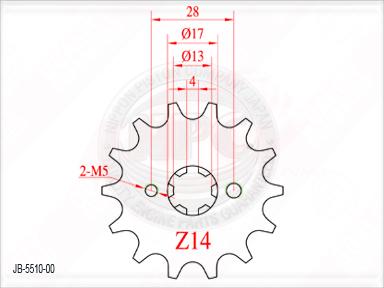 SPROCKET BAJAJ PULSAR 135 15T 