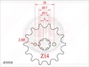 SPROCKET BAJAJ PULSAR 135 15T 